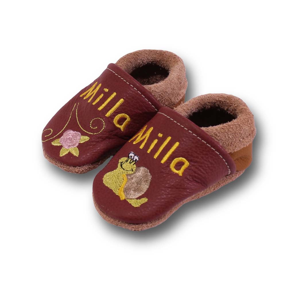 Preview: Krabbelschuhe Schnecke & Rose